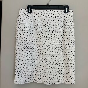 White House Black Market Polks Dot Tiered Pencil Skitt Retro Chic Y2K Size 4